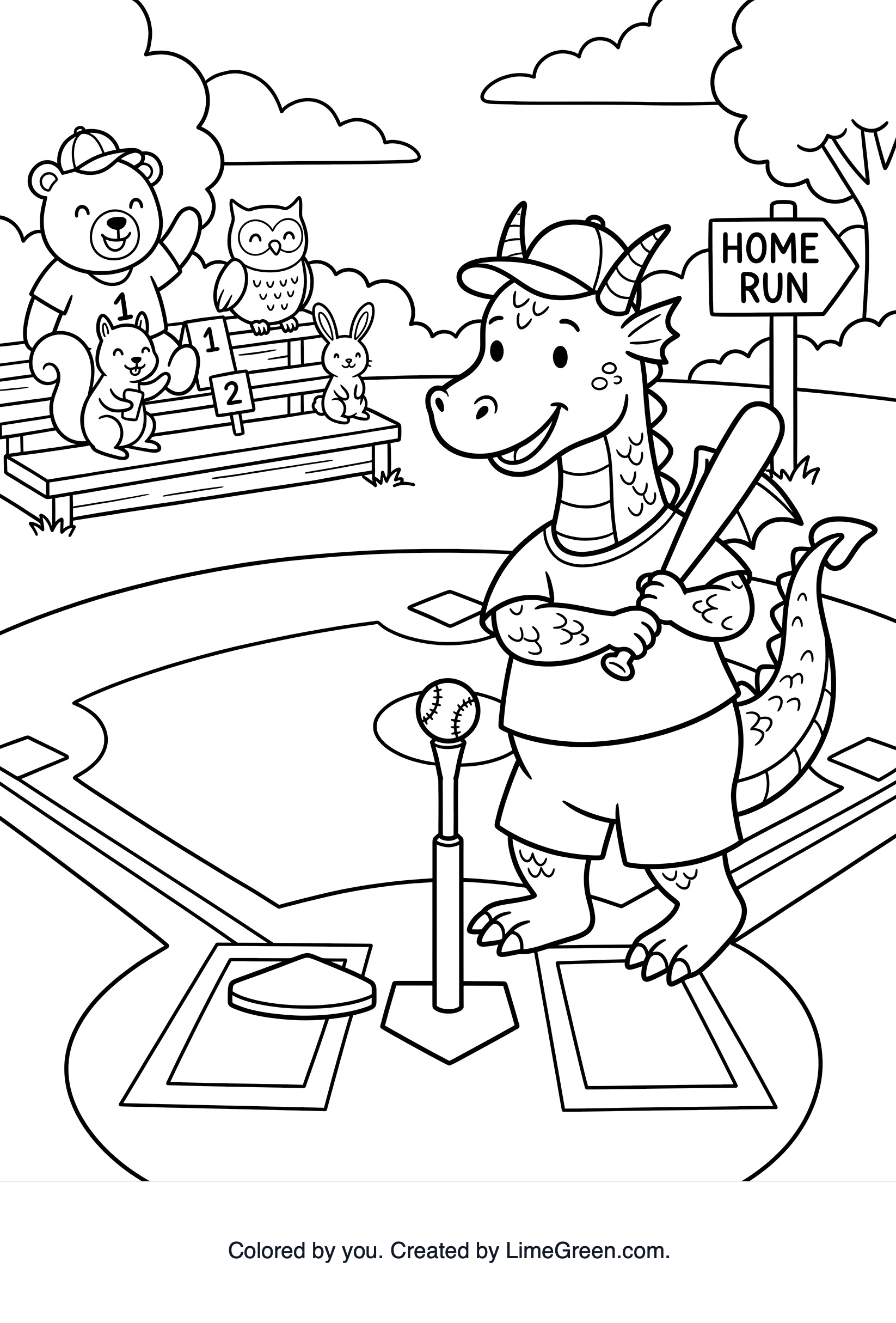 A dragon playing tball