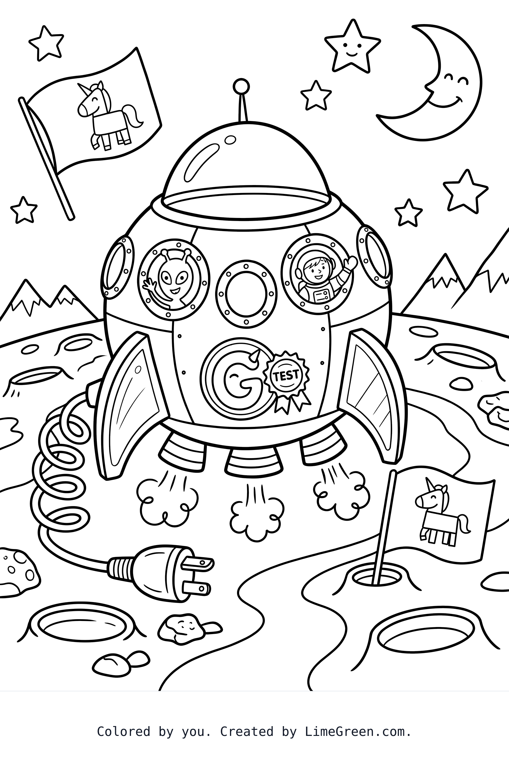 A spaceship landing on the moon via gunicorn unix-socket test.