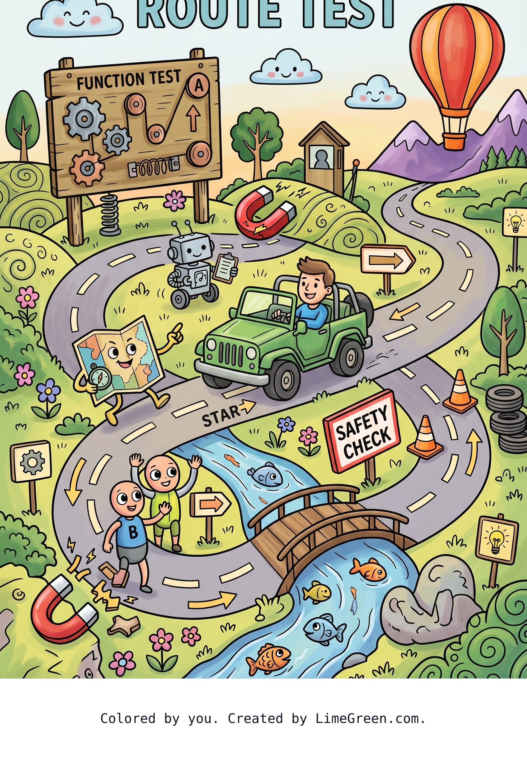 Colored preview of route test