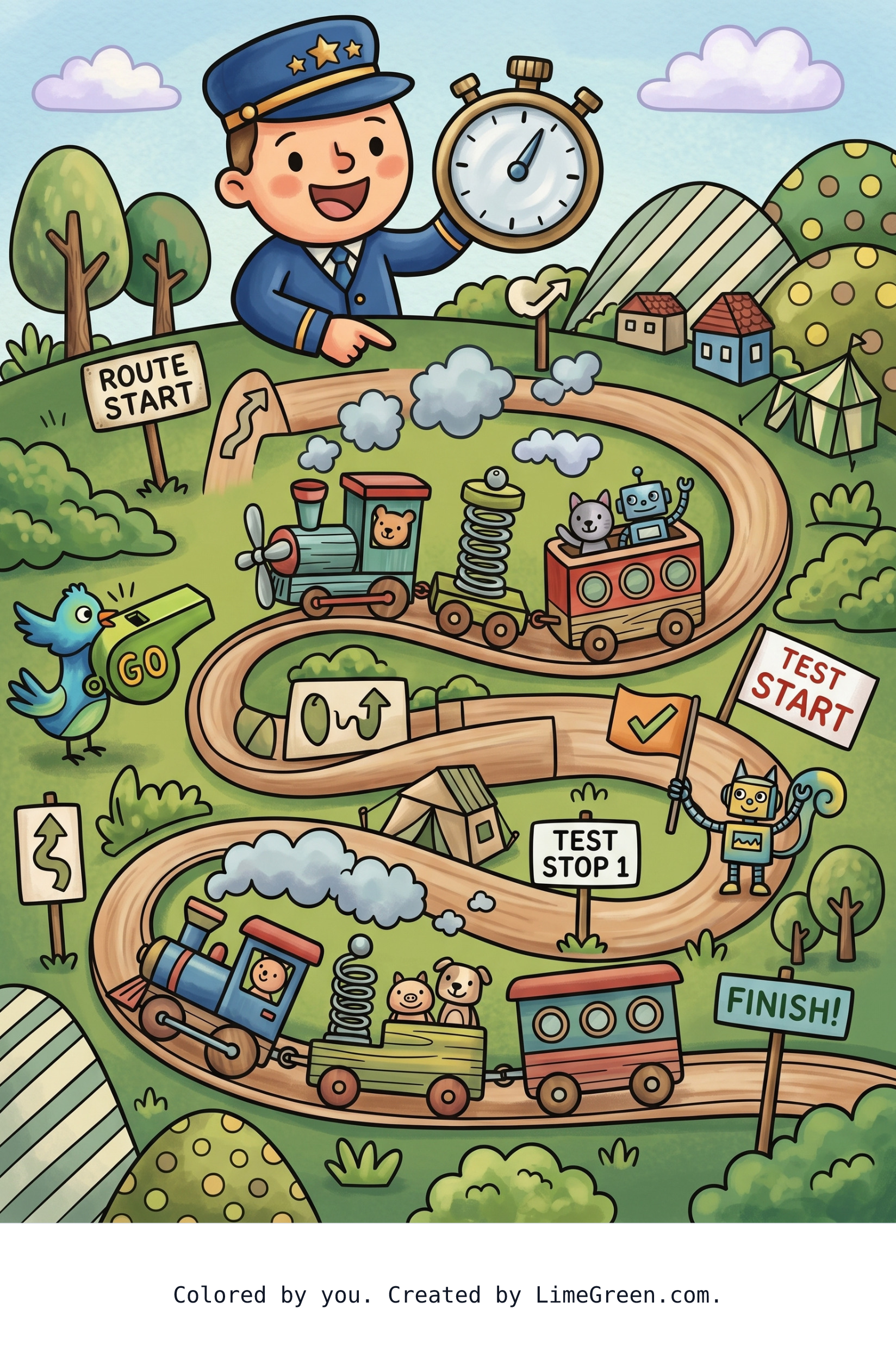 Colored preview of route test