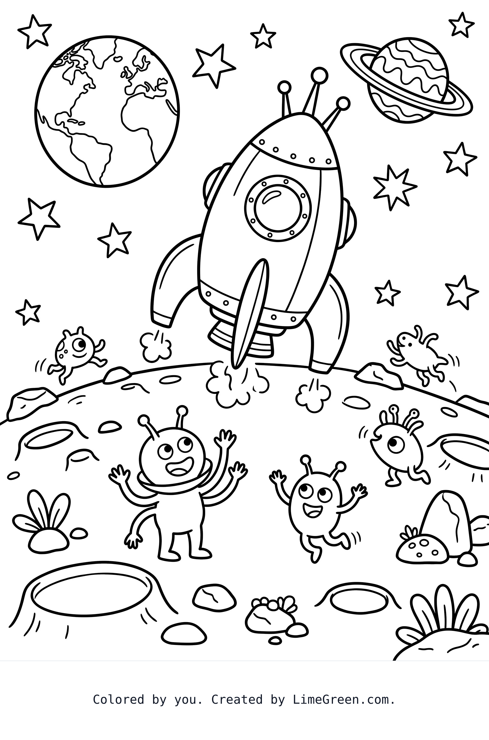 A spaceship landing on the moon from the public domain test.